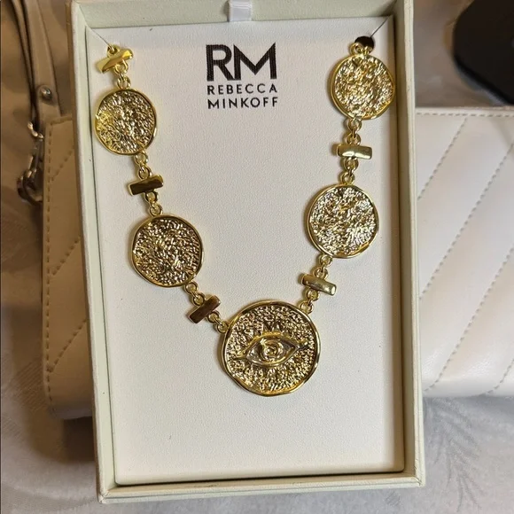 Rebecca Minkoff Gold Medallion Necklace - Picture 1 of 3